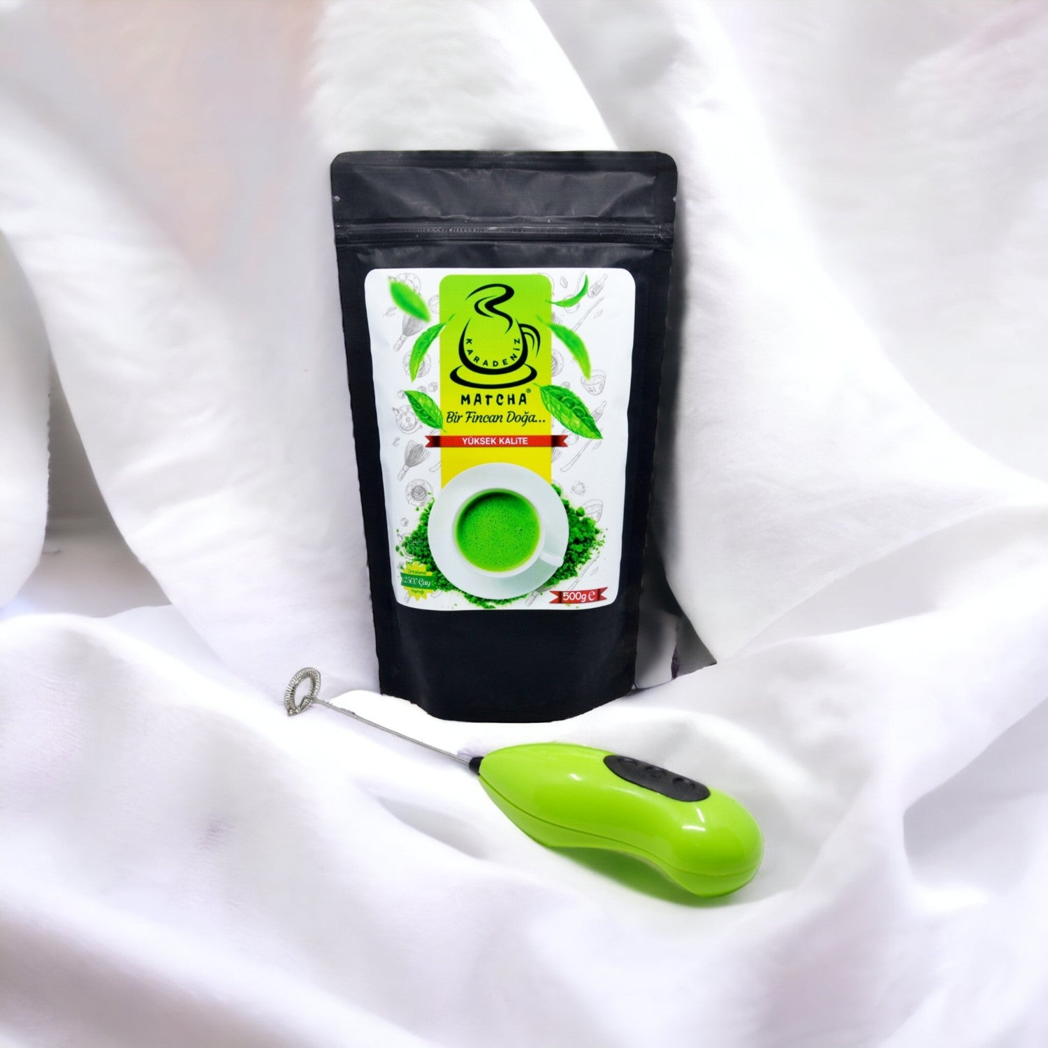 Karadeniz Matcha 500 g Matcha tea and Elektronik Mikser - MALLTURK