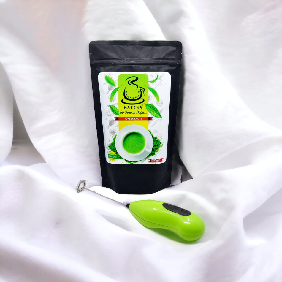 Karadeniz Matcha 500 g Matcha tea and Elektronik Mikser - MALLTURK