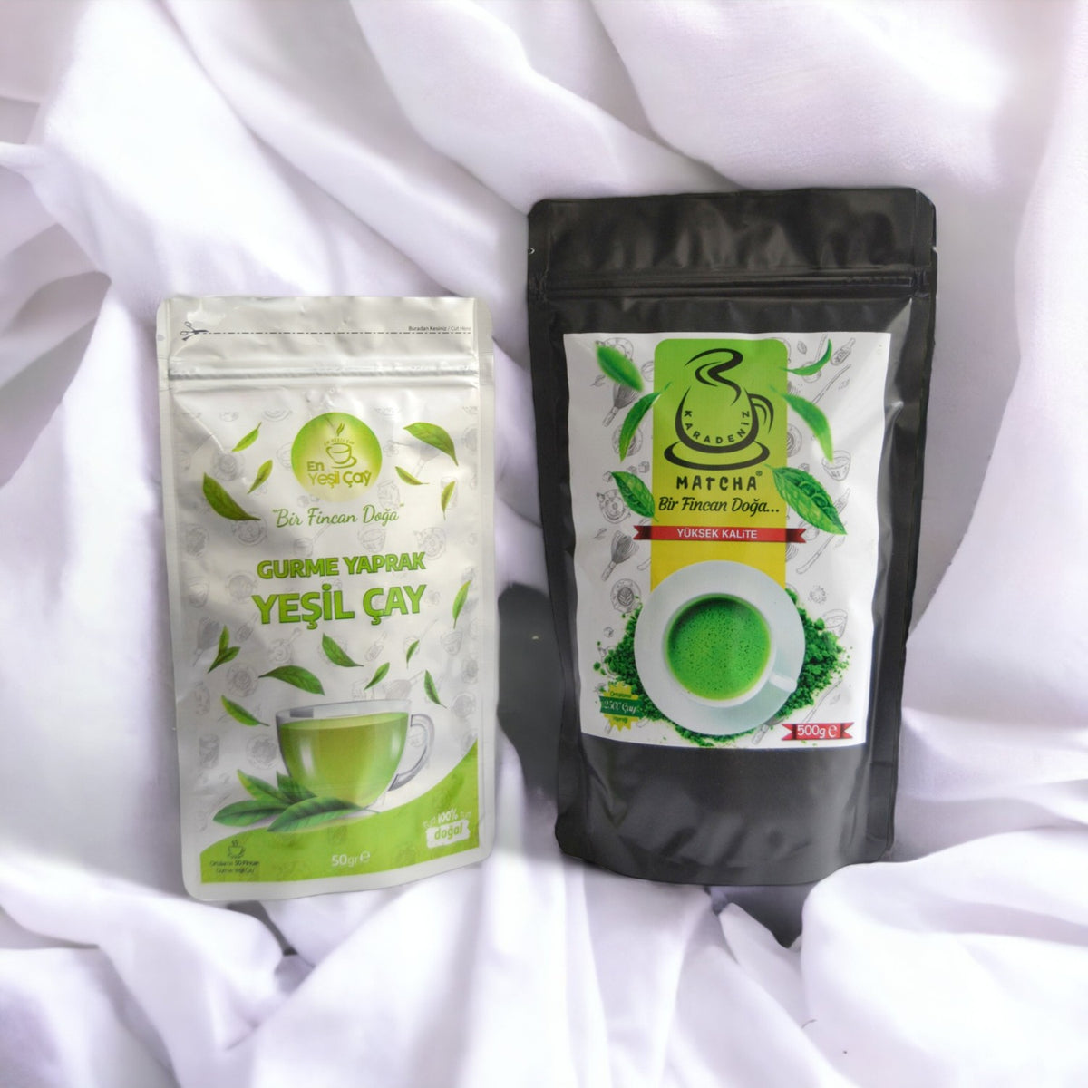 Karadeniz Matcha tea 500 Gram ( Saf Matcha ) + 1 Kutu Gurme Yaprak green tea - MALLTURK
