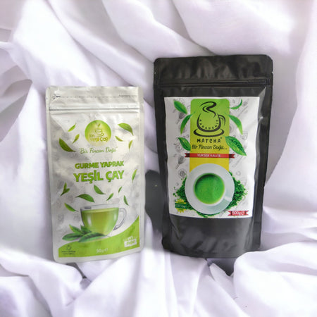 Karadeniz Matcha tea 500 Gram ( Saf Matcha ) + 1 Kutu Gurme Yaprak green tea - MALLTURK