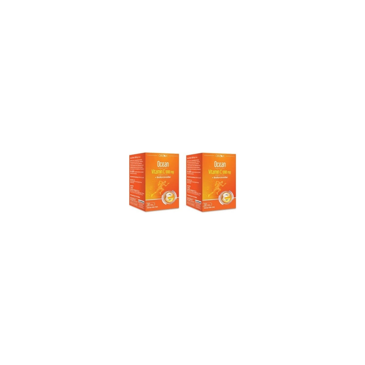 Orzax Ocean Vitamin C 1000 mg 30 Tablet 2 Kutu - MALLTURK