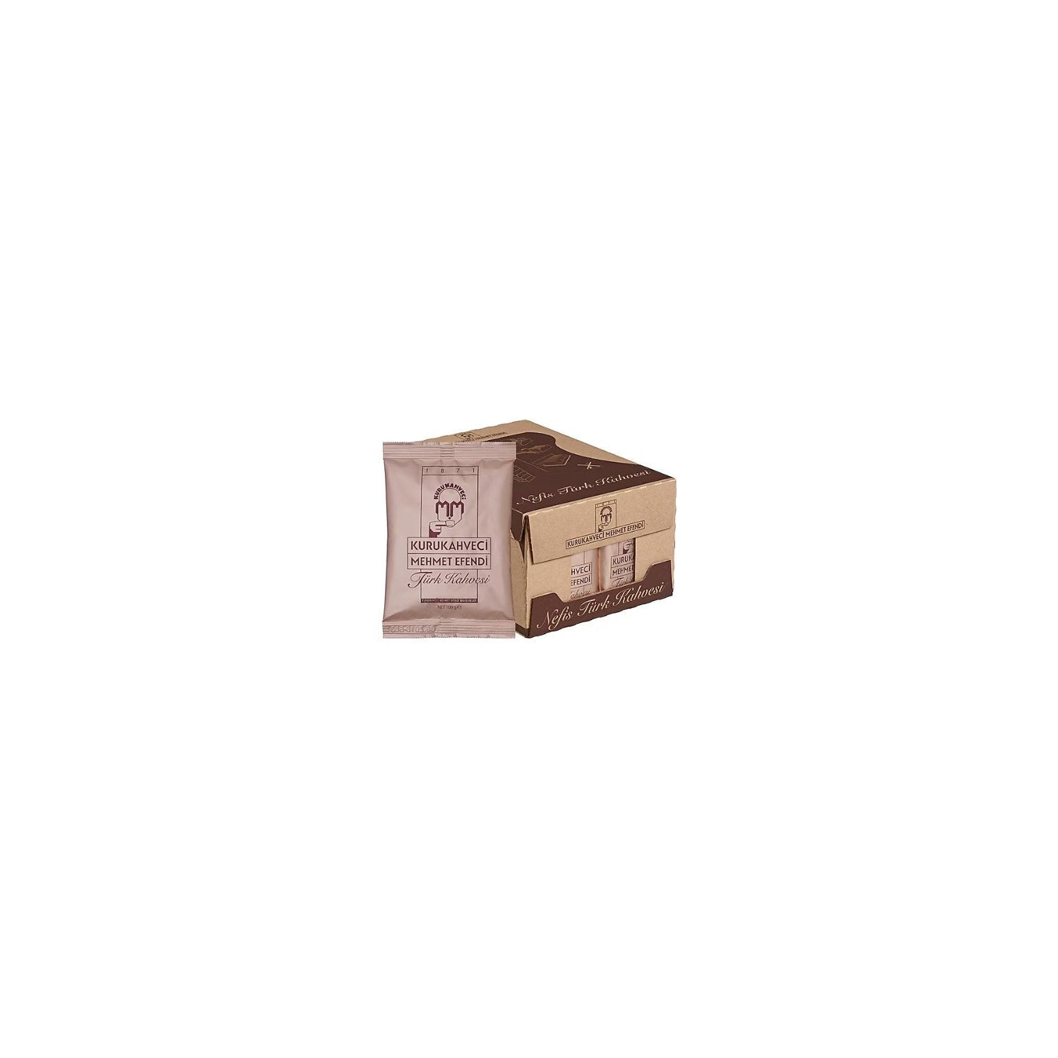 Kurukahveci Mehmet Efendi Turkish Coffee 25 x 100 G Traditional Flavor and Richly Foamy Coffee - MALLTURK