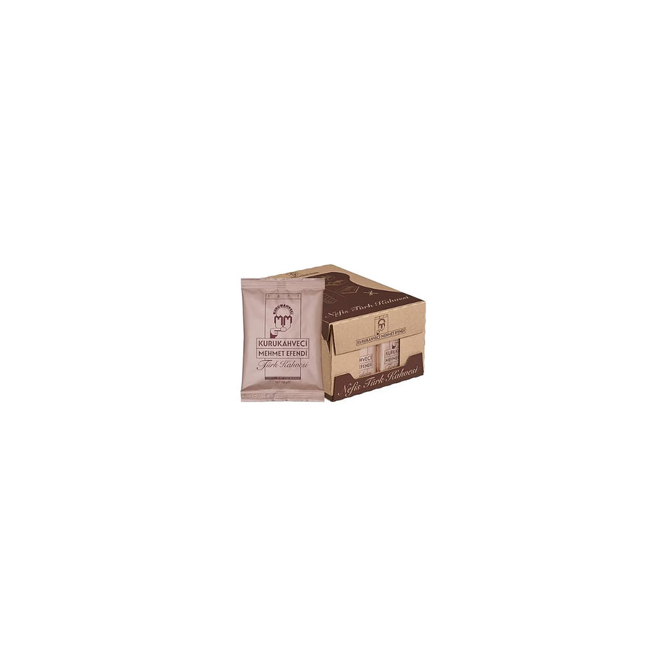 Kurukahveci Mehmet Efendi Turkish Coffee 25 x 100 G Traditional Flavor and Richly Foamy Coffee - MALLTURK