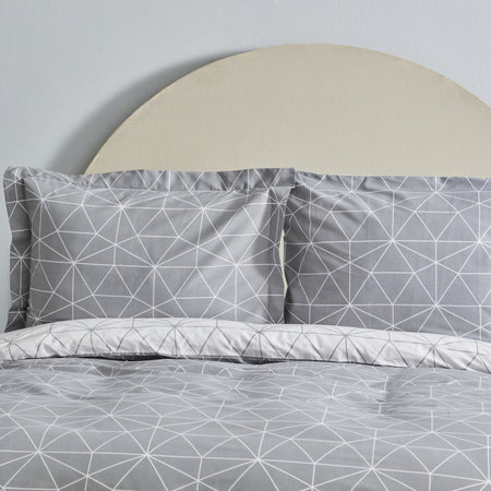 Karaca Home Colby 100% Cotton Single Duvet Cover Set Grey - MALLTURK