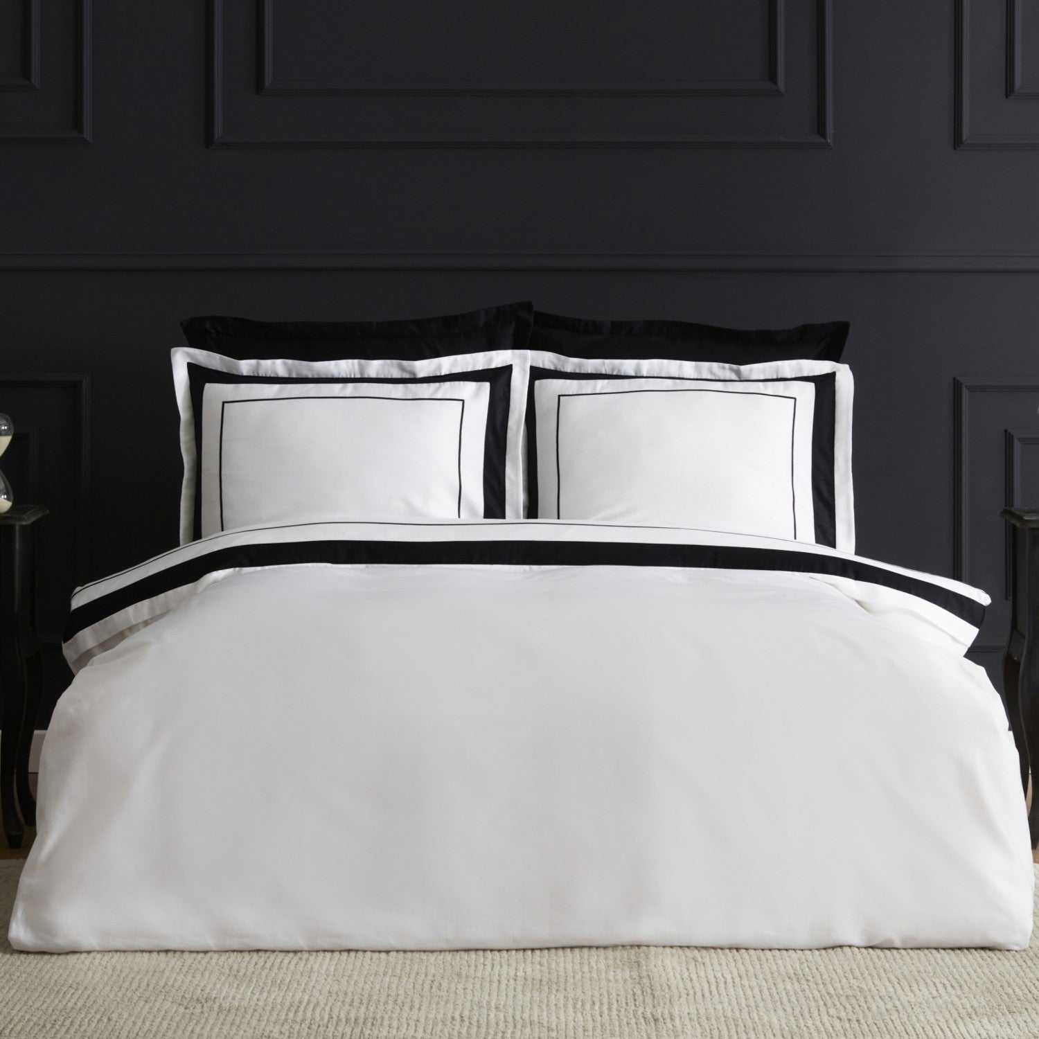 Karaca Home Charlotte Double Sateen Duvet Cover Set White - MALLTURK