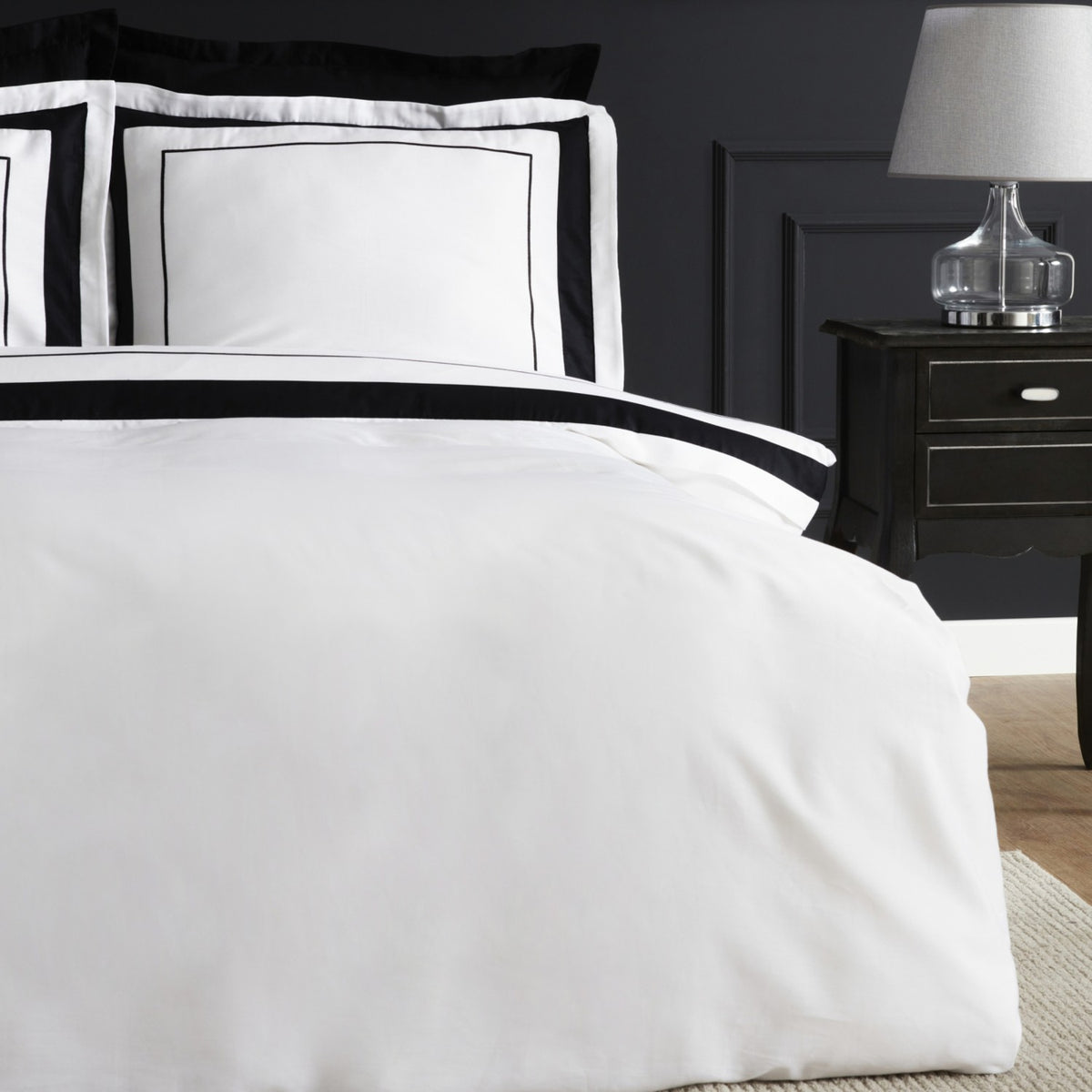 Karaca Home Charlotte Double Sateen Duvet Cover Set White - MALLTURK
