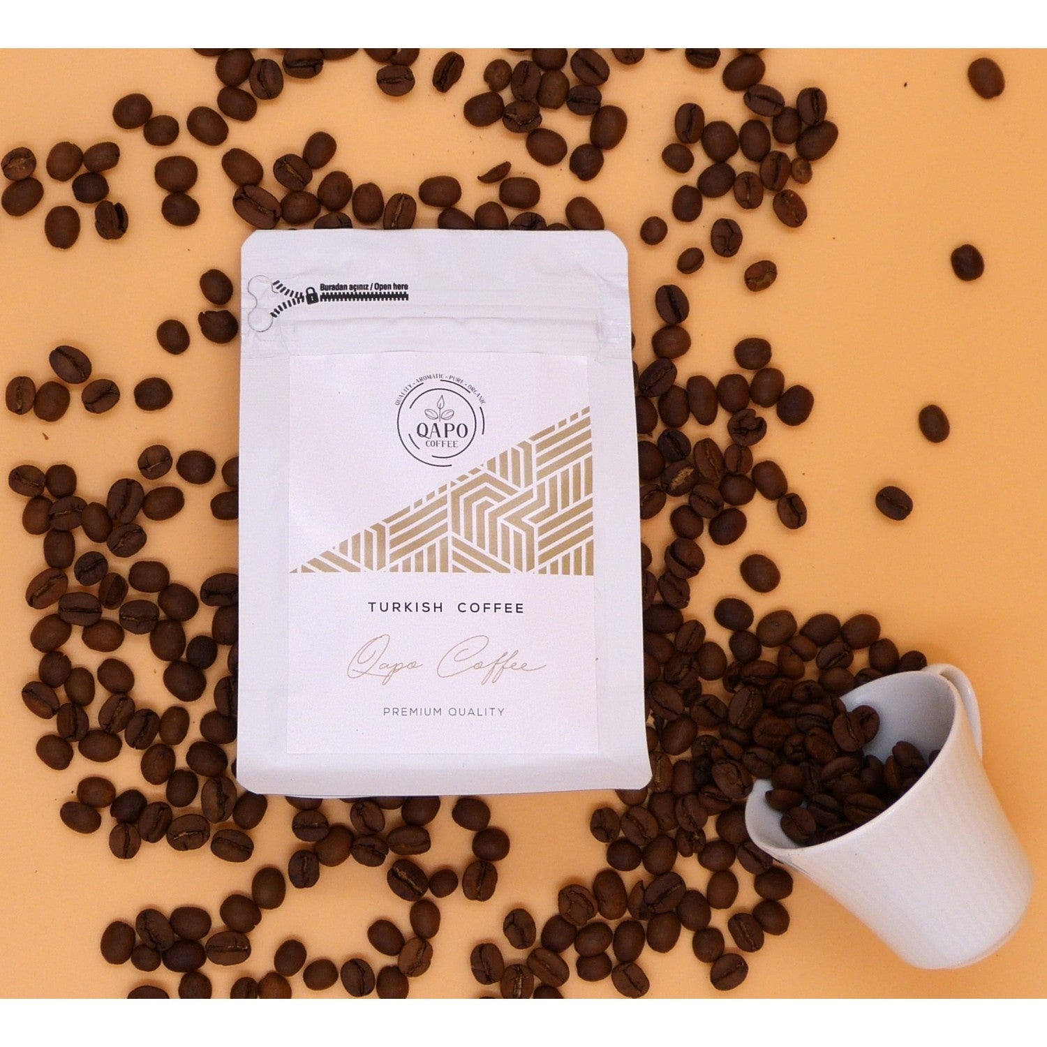 Qapo Coffee Premium Turkish Coffee 100 g - MALLTURK