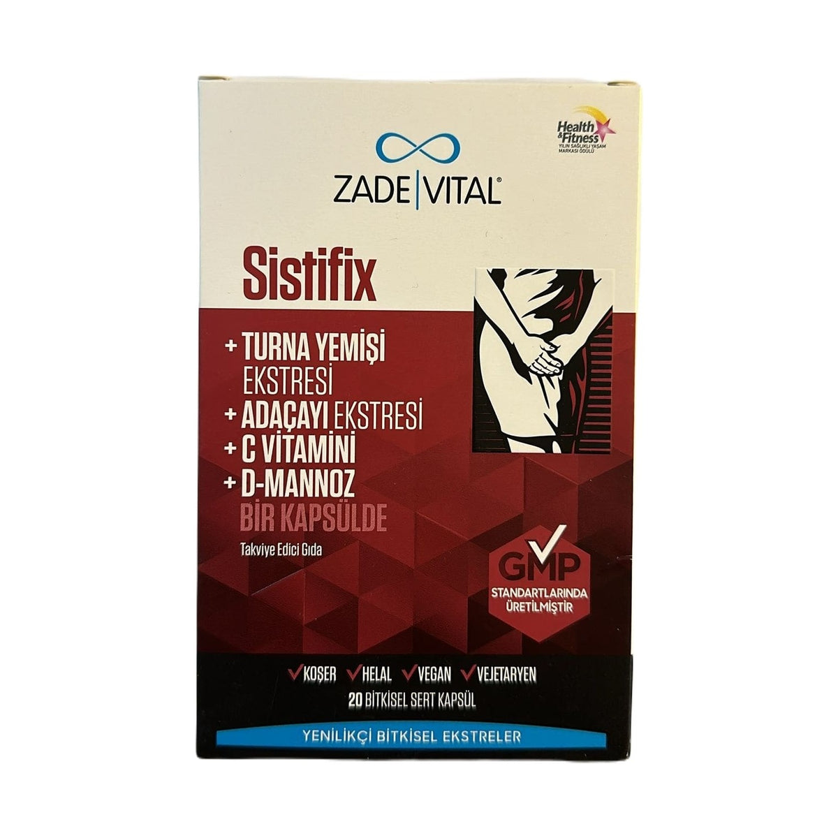 Zade Vital Sistifix Dietary Supplement 20 Capsule C Vitamin and D-Mannoz Icerir - MALLTURK