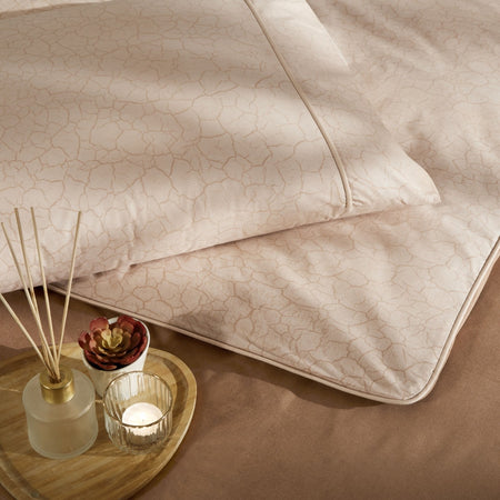 Tac Riven Biyeli Single Duvet Cover Set Taba - MALLTURK
