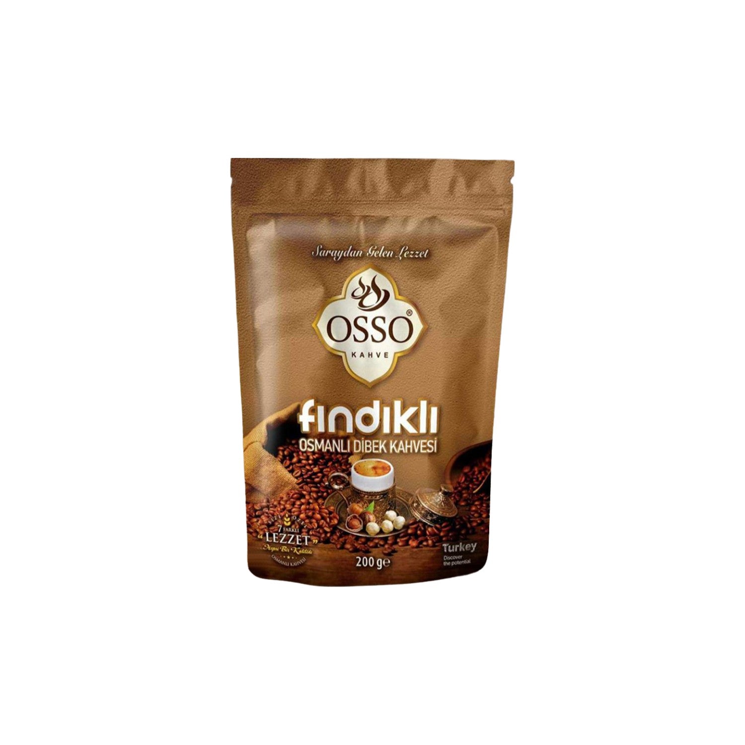 Osso Hazelnut Ottoman Dibek Coffee 200 g, Made in Turkiye - MALLTURK