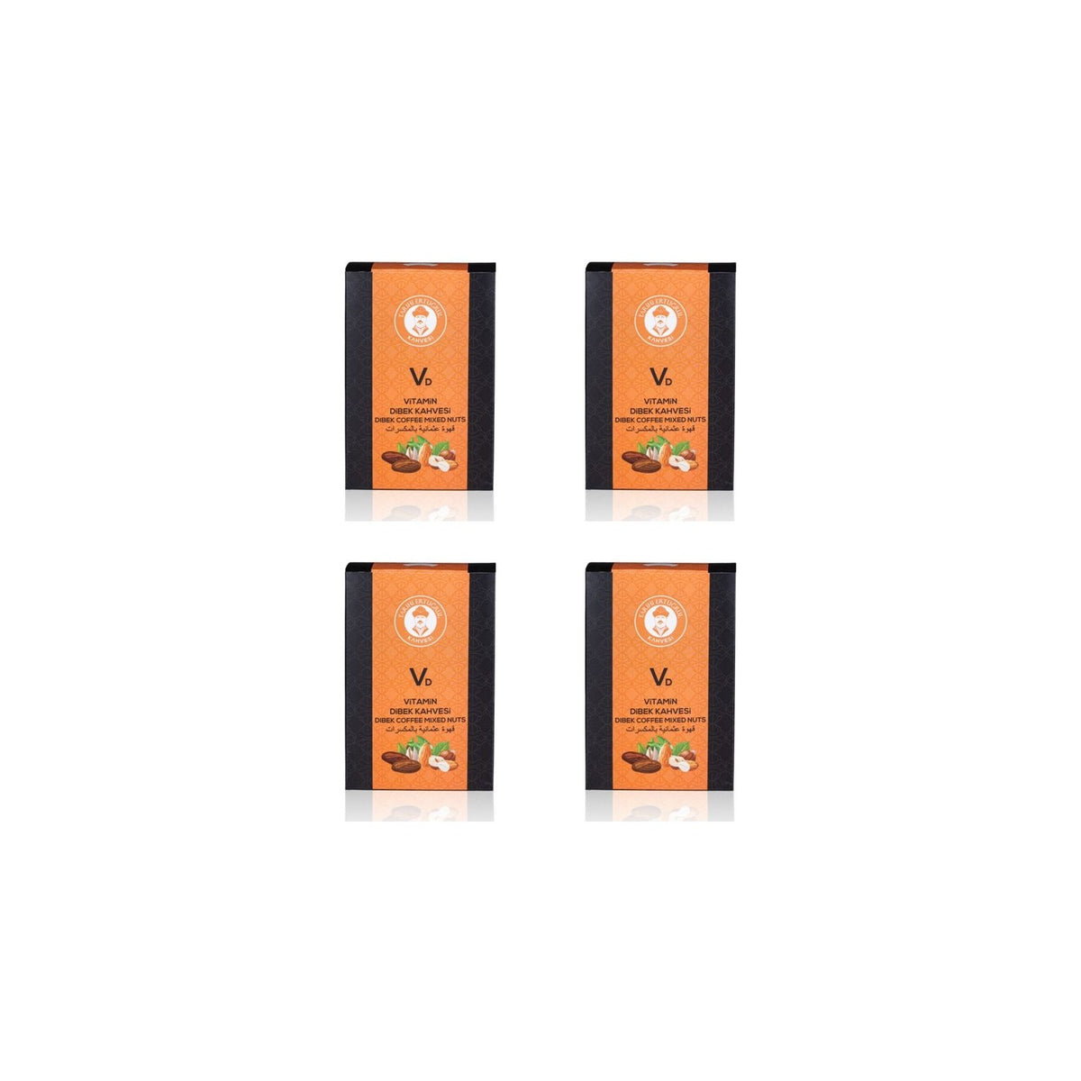 Historical Ertugrul Coffee Vitamin Dibek Coffee Box 200 gr x 4-Pack Set - MALLTURK