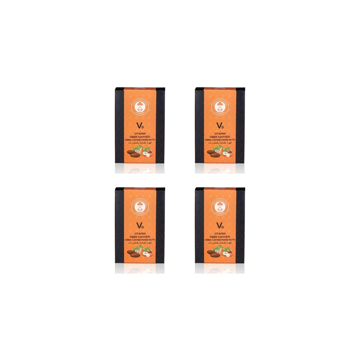 Historical Ertugrul Coffee Vitamin Dibek Coffee Box 200 gr x 4-Pack Set - MALLTURK