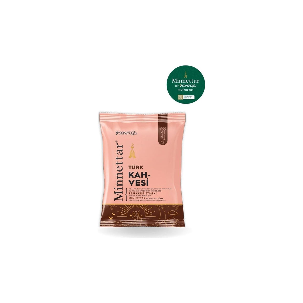 sekerogluMinnettar Turkish Coffee 2 x 100 gr (2 Packets) Delicious Caffeinated Ground Coffee - MALLTURK