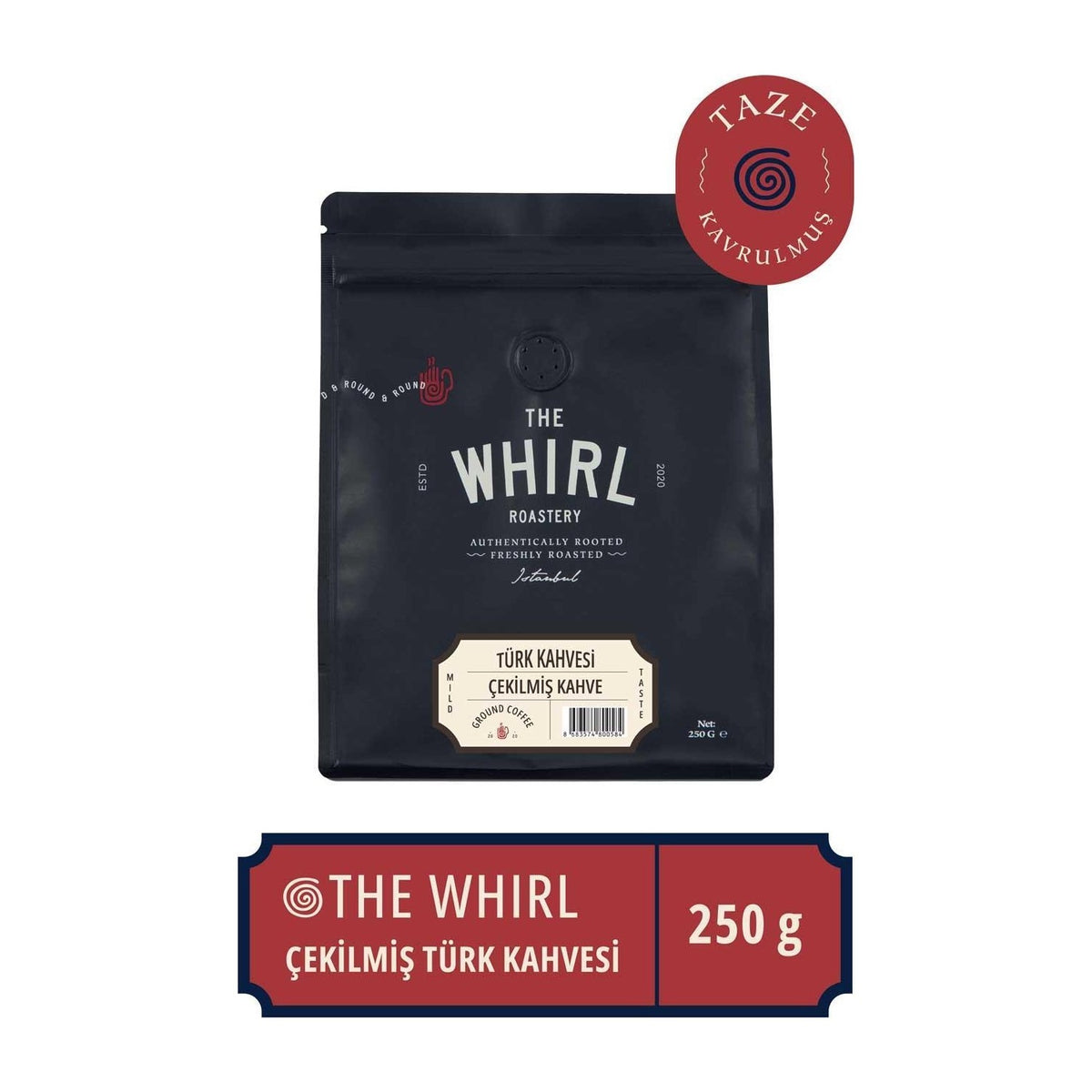 Kurukahveci Mehmet Efendi (Mehmet Efendi 100 gr x 25 Packs) and The Whirl Ground Turkish Coffee 250 gr - MALLTURK