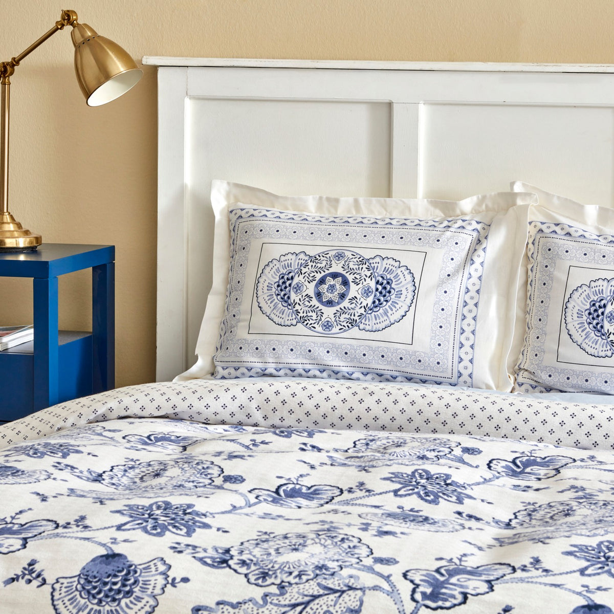 Karaca Home Amar Blue 100% Cotton Single Duvet Cover Set - MALLTURK