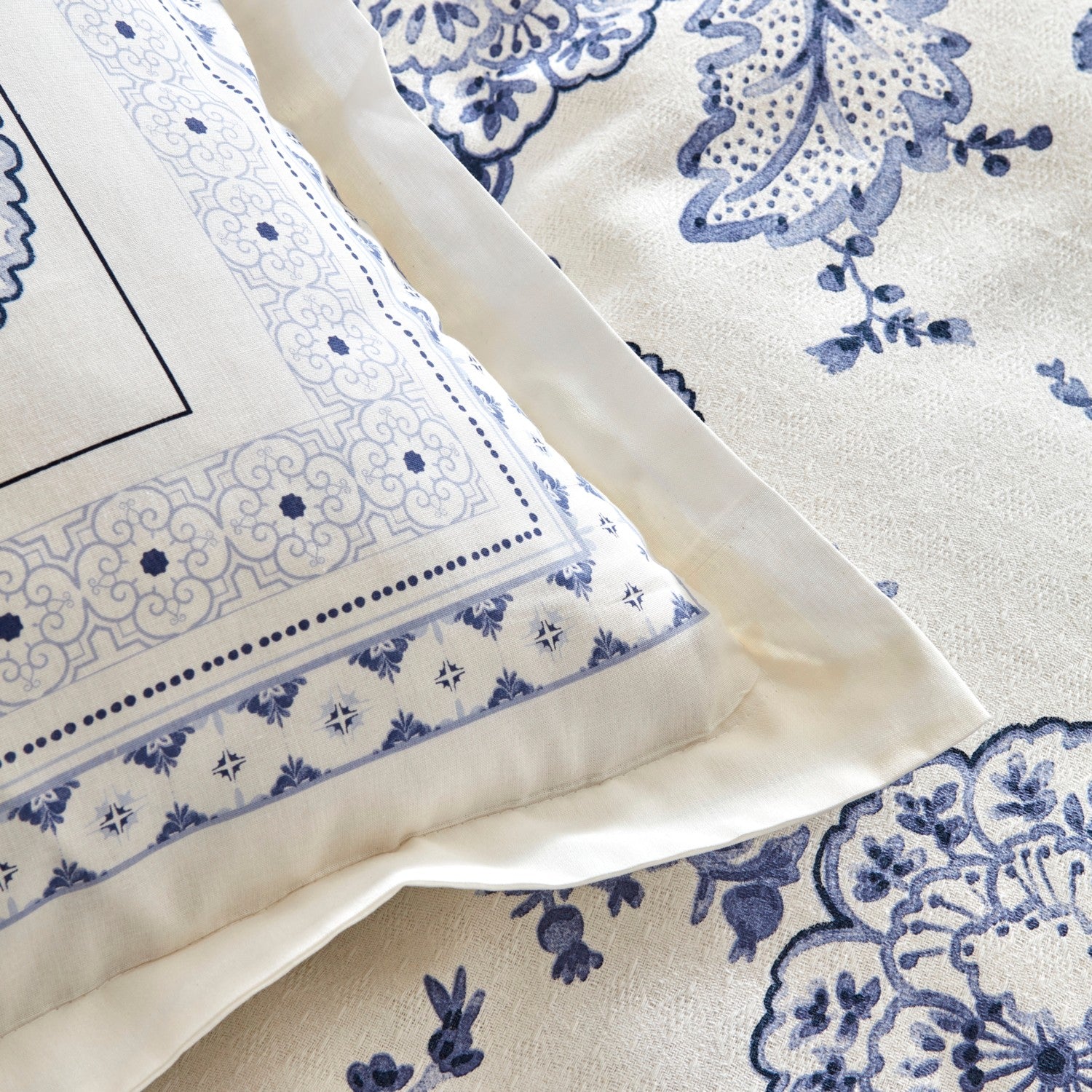Karaca Home Amar Blue 100% Cotton Single Duvet Cover Set - MALLTURK