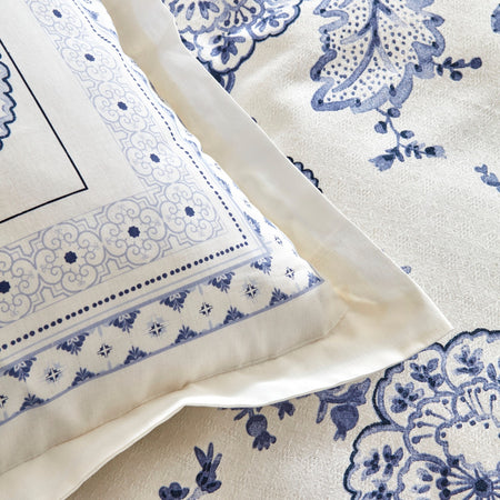 Karaca Home Amar Blue 100% Cotton Single Duvet Cover Set - MALLTURK
