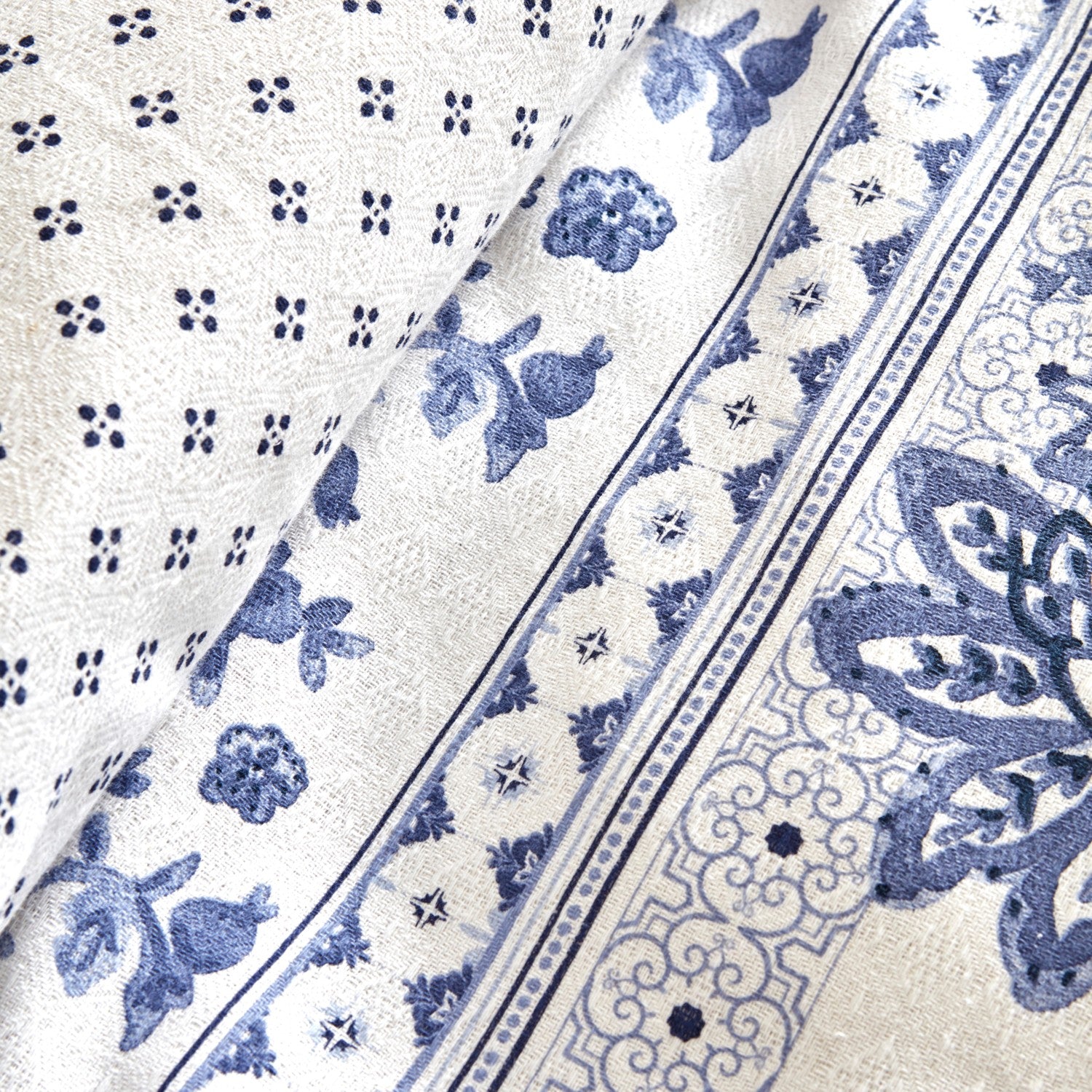 Karaca Home Amar Blue 100% Cotton Single Duvet Cover Set - MALLTURK