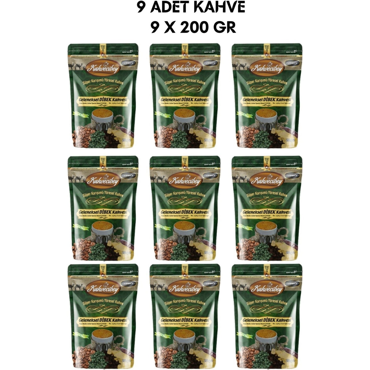 Kahvecibey Traditional Dibek Coffee 200 gr 9X200 gr - MALLTURK