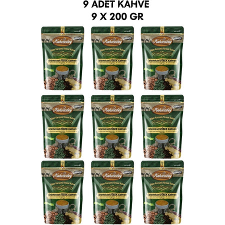 Kahvecibey Traditional Dibek Coffee 200 gr 9X200 gr - MALLTURK