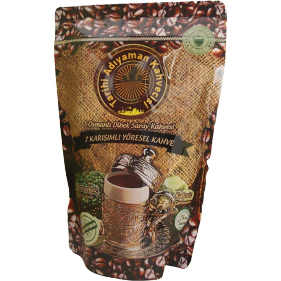 Historical Adiyaman Coffee House: 3 Packs of Ottoman Dibek Palace Coffee 200 gr - MALLTURK