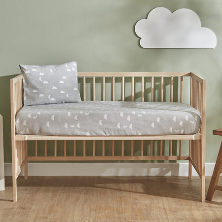 Karaca Home Baby Cloudy Pillow and Sheet Set Grey - MALLTURK