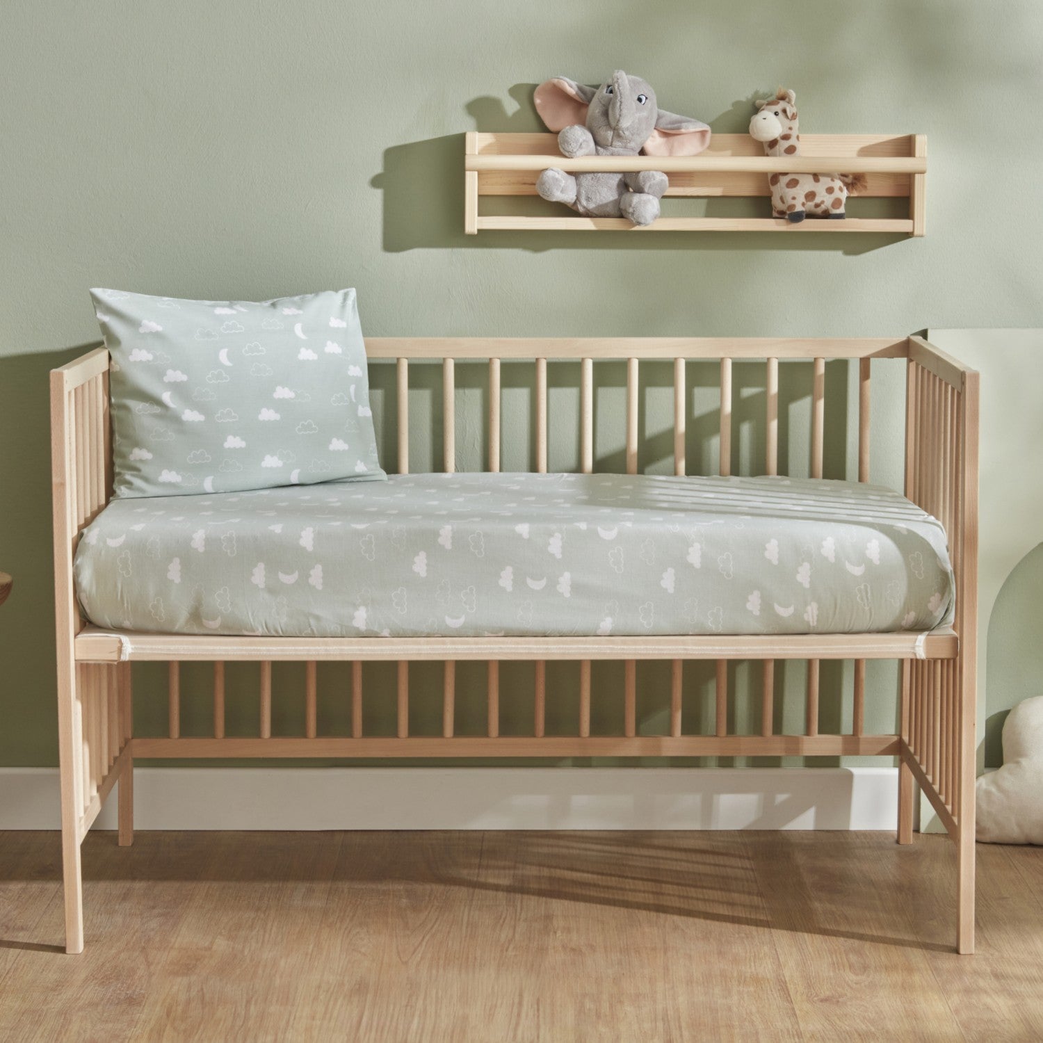 Karaca Home Baby Cloudy Pillow and Sheet Set Mint - MALLTURK