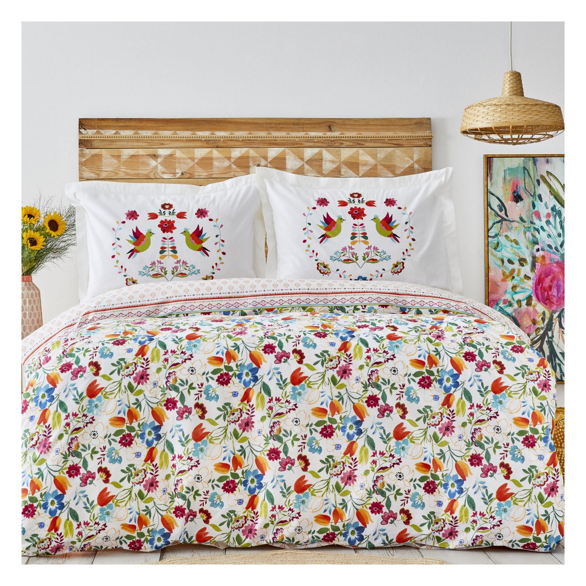 Karaca Home Parlin Fusya %100 Cotton Double Duvet Cover Set - MALLTURK