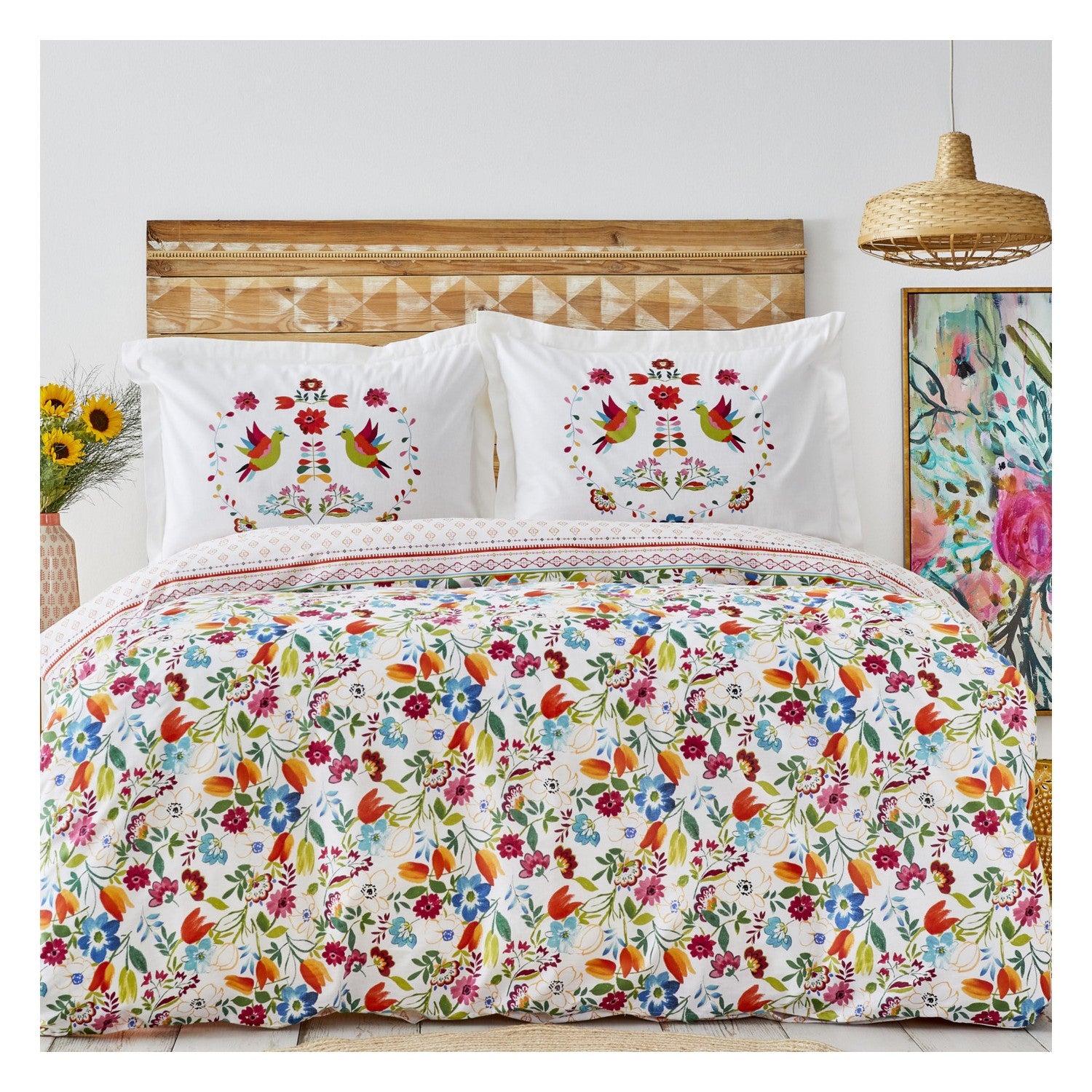 Karaca Home Parlin Fusya %100 Cotton Double Duvet Cover Set - MALLTURK