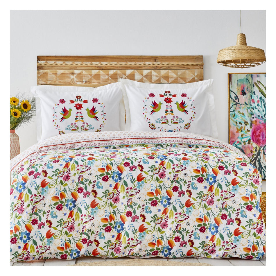 Karaca Home Parlin Fusya %100 Cotton Double Duvet Cover Set - MALLTURK