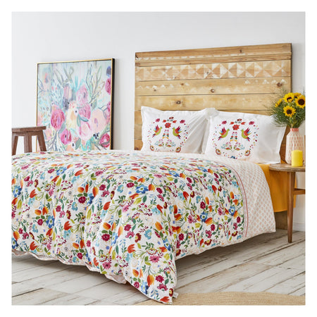 Karaca Home Parlin Fusya %100 Cotton Double Duvet Cover Set - MALLTURK