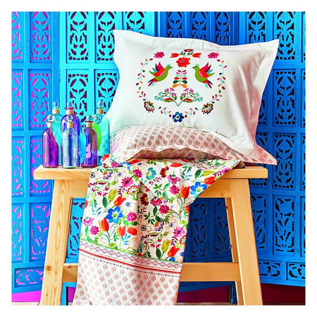 Karaca Home Parlin Fusya %100 Cotton Double Duvet Cover Set - MALLTURK