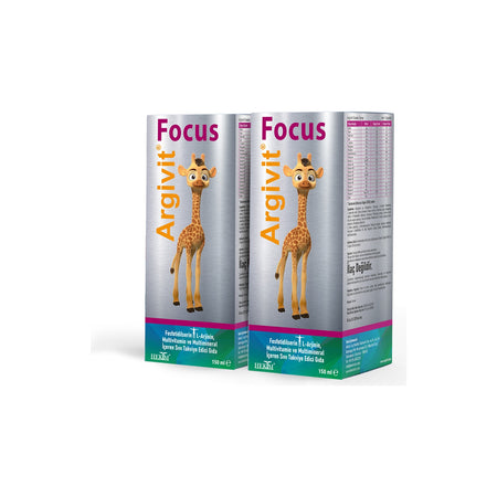 Argivit Focus 150 ml 2'Li Paket Fosfotidilserin with Vitamin and Mineral with Gida Supplement - MALLTURK