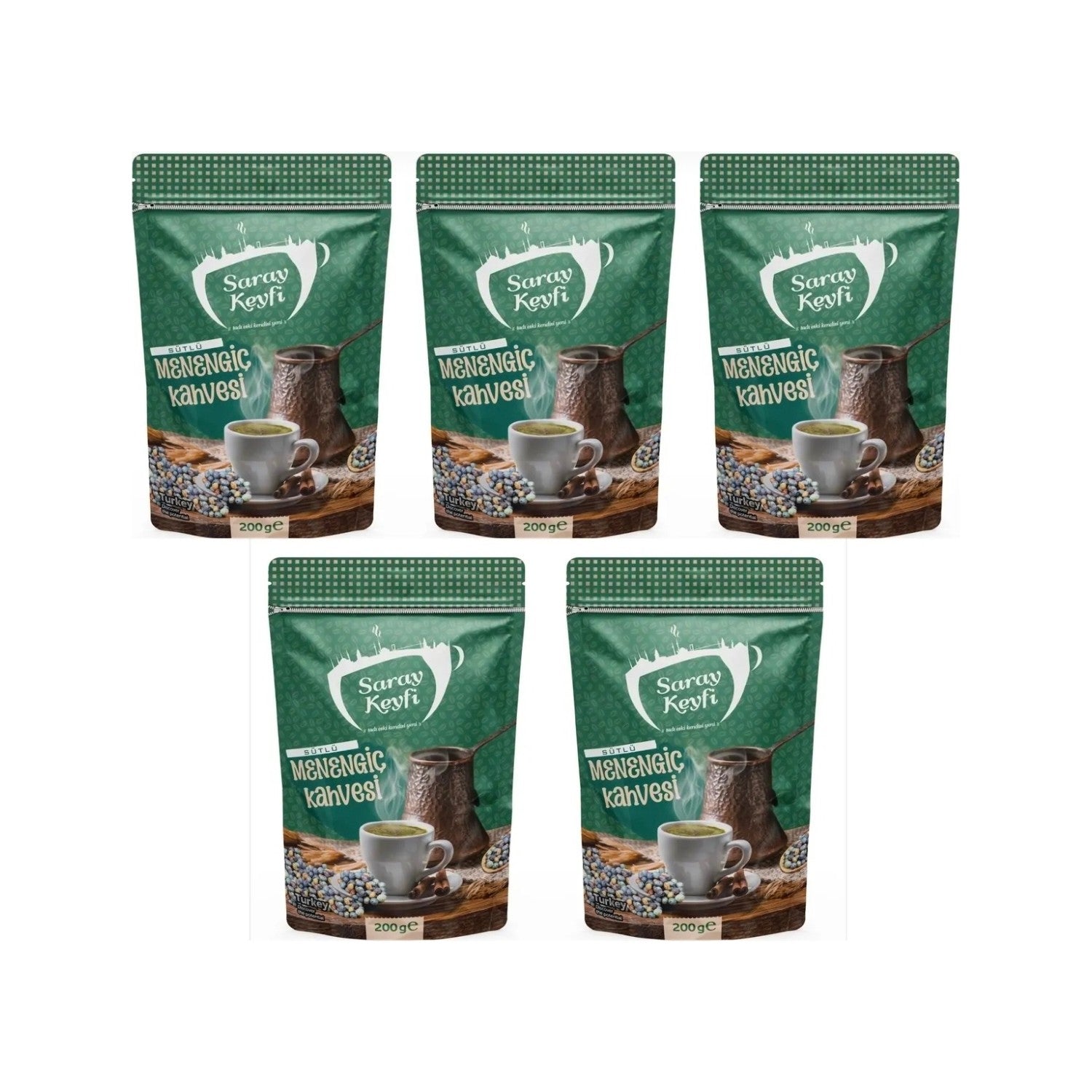 Saray Keyfi Milk and menengic Coffee 200 gr 5 Packs - MALLTURK
