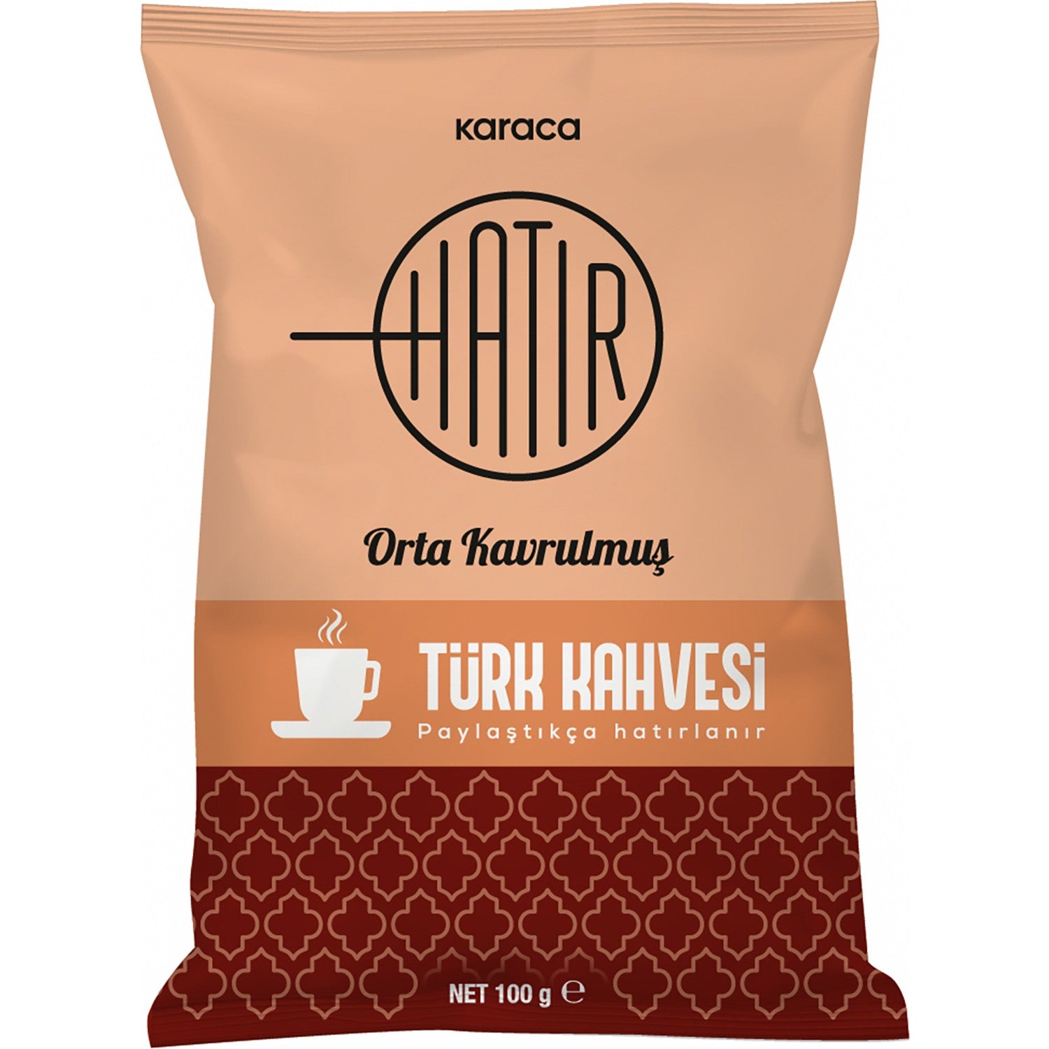 Karaca Hatir Medium Roast Foamy Turkish Coffee 100 g - MALLTURK