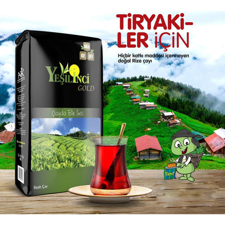 Yesil Inci Yesilinci Gold black tea 1000 g x 10 Uzun Sure Bozulmayan Kalite with natural Rize tea - MALLTURK