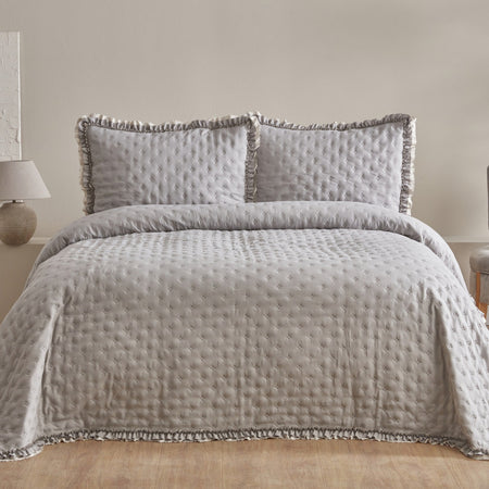 Karaca Home Viona Double Bedspread Set Grey - MALLTURK