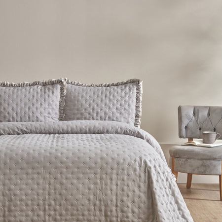 Karaca Home Viona Double Bedspread Set Grey - MALLTURK