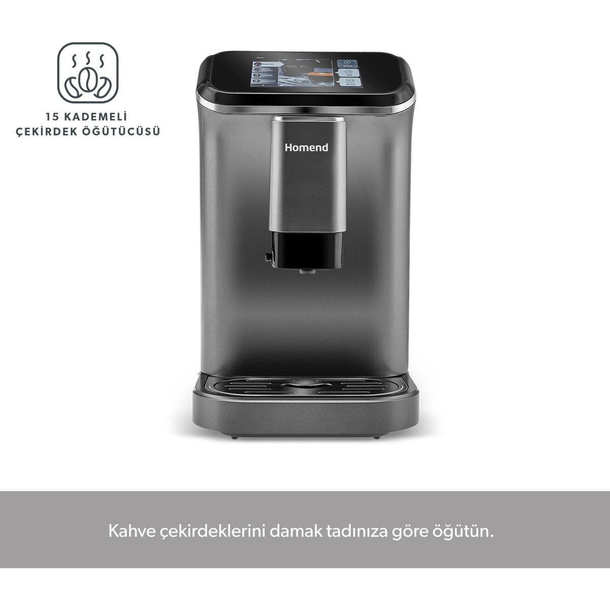 Homend Coffeebreak 5008H Fully Automatic Espresso Machine with Coffee Grinder and Touchscreen - MALLTURK