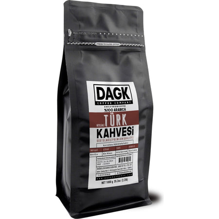 Dagk High Quality Turkish Coffee Ground 1000 gr Brazilian Origin Medium Roast - MALLTURK