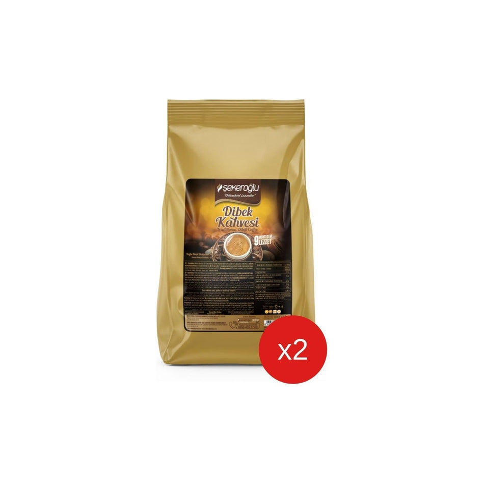 sekeroglu 2 x 1000 gr Dibek Coffee Powder, Origin: Turkiye, Arabica Beans and Rich Aroma - MALLTURK
