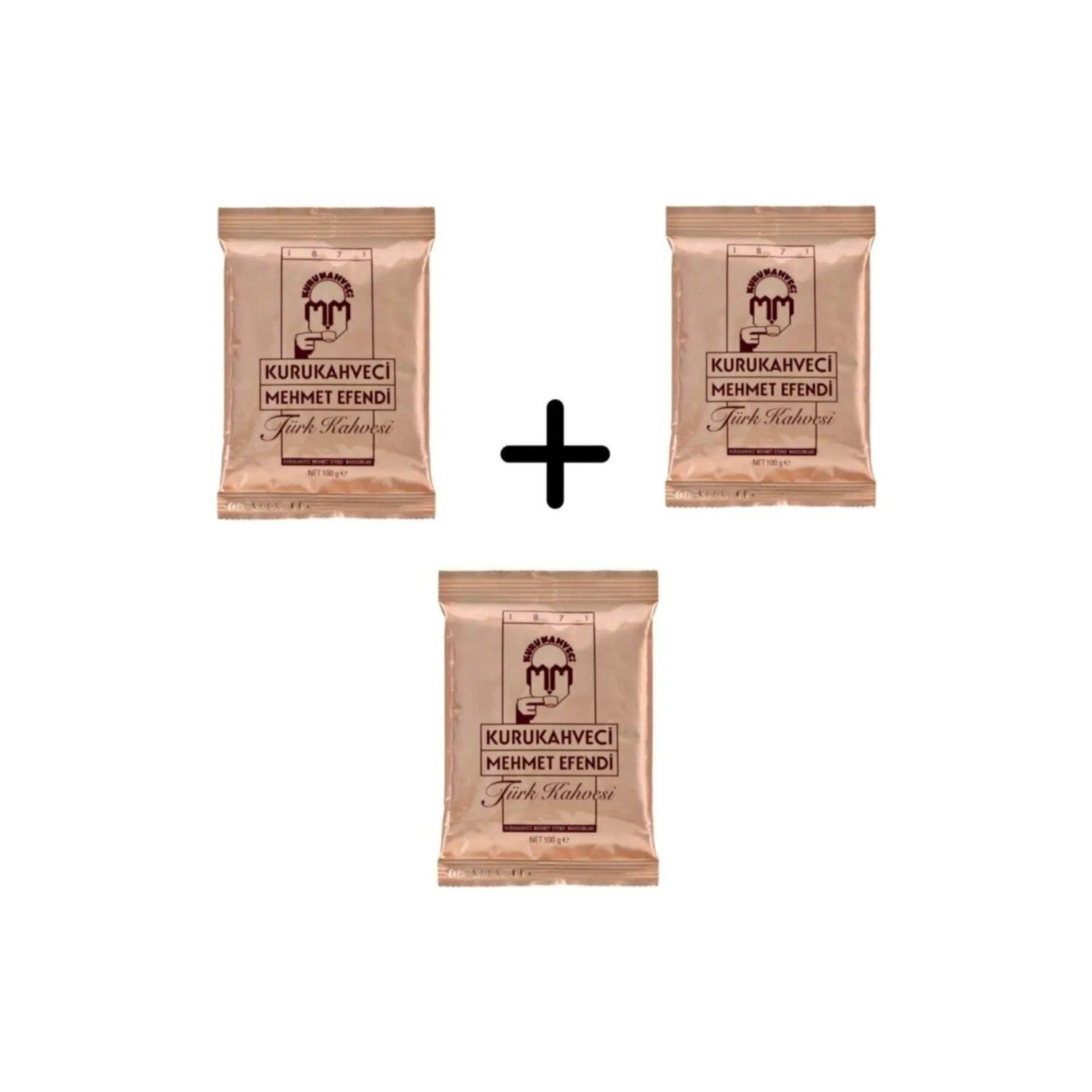 Kurukahveci Mehmet Efendi Turkish Coffee (100 gr x 3 Packs) - MALLTURK