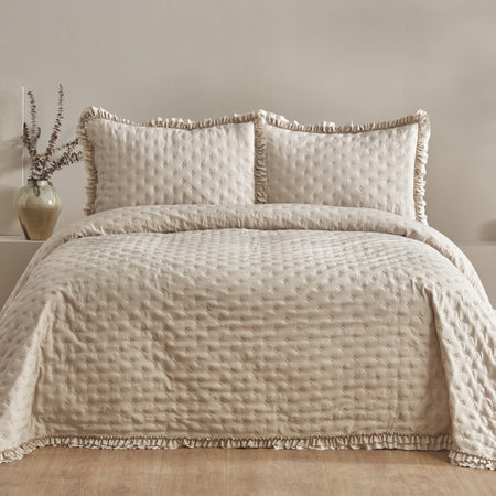 Karaca Home Viona Single Bedspread Set, Beige - MALLTURK