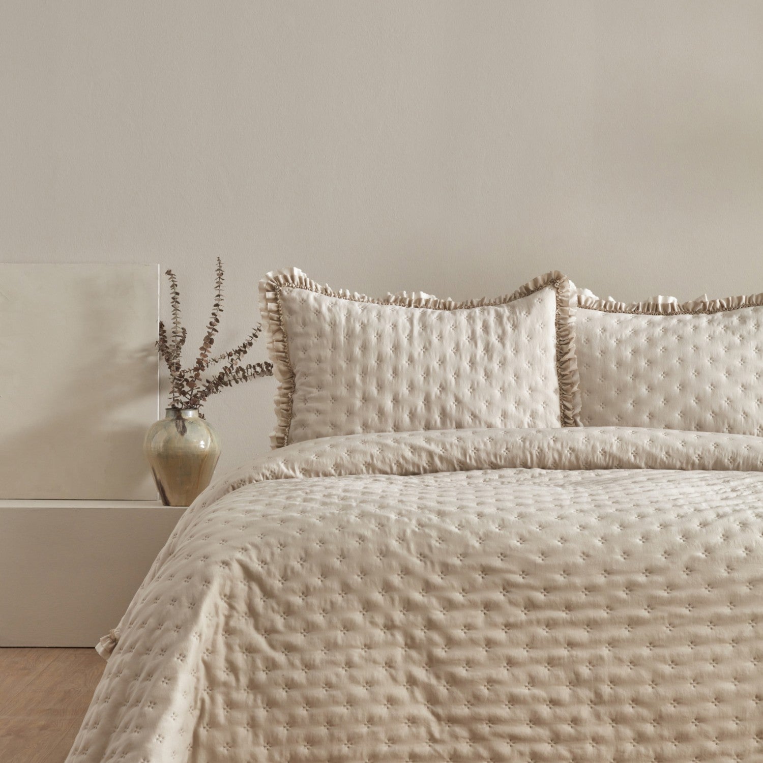 Karaca Home Viona Single Bedspread Set, Beige - MALLTURK