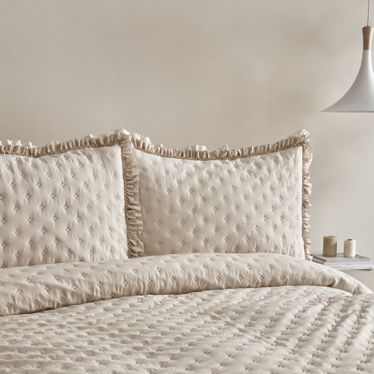 Karaca Home Viona Single Bedspread Set, Beige - MALLTURK