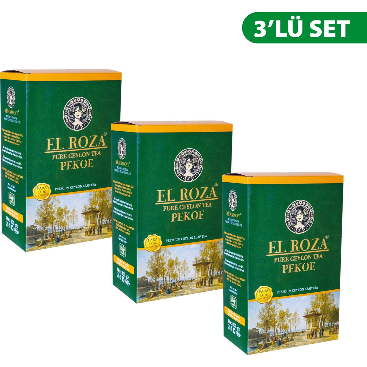 El Roza Premium Pekoe Pure Ceylon Tea 800 G*3 pieces black tea - MALLTURK