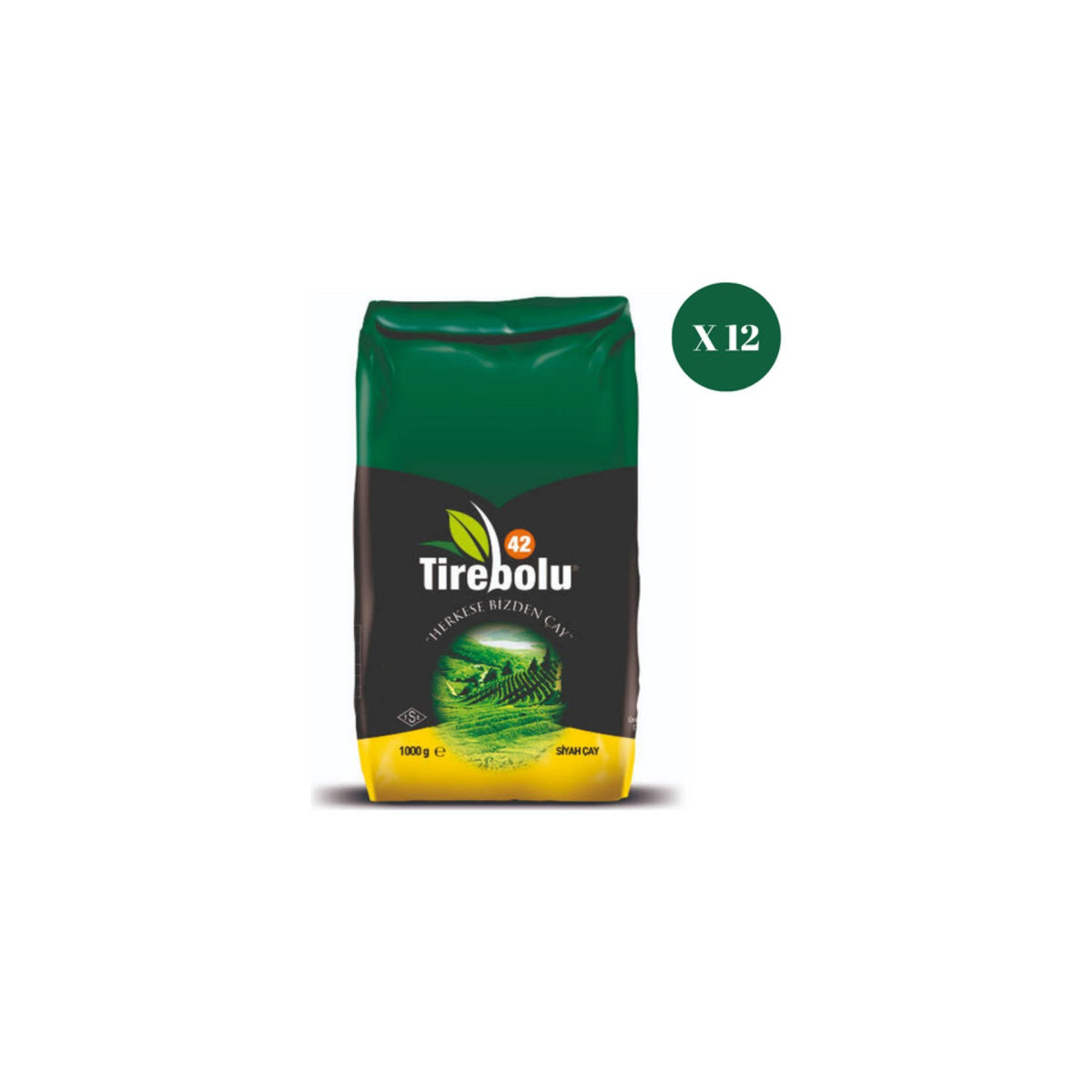 Tirebolu 42 pack tea 1000 g x 12 Karadeniz Dogasindan Gelen Zengin flavored black tea - MALLTURK