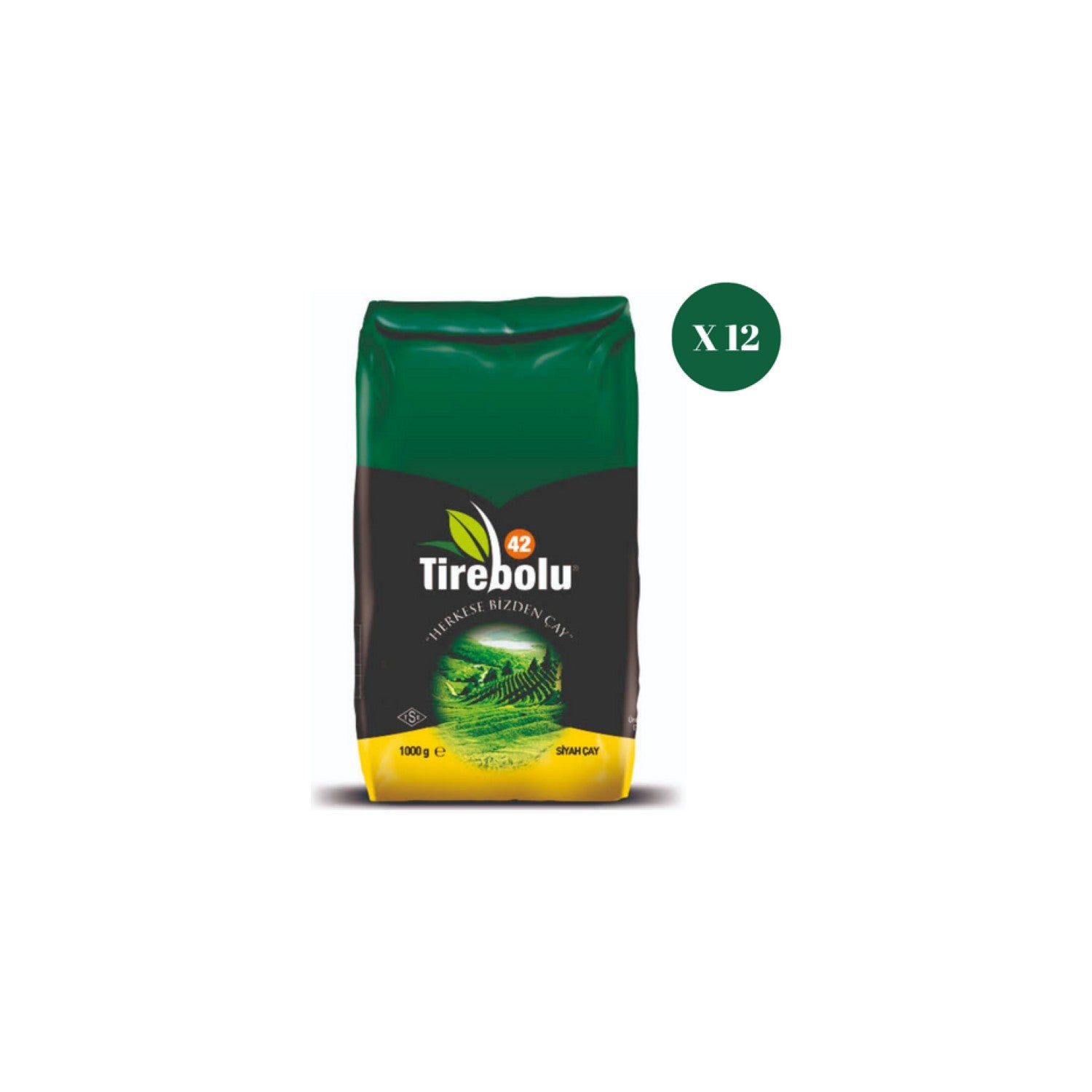 Tirebolu 42 pack tea 1000 g x 12 Karadeniz Dogasindan Gelen Zengin flavored black tea - MALLTURK