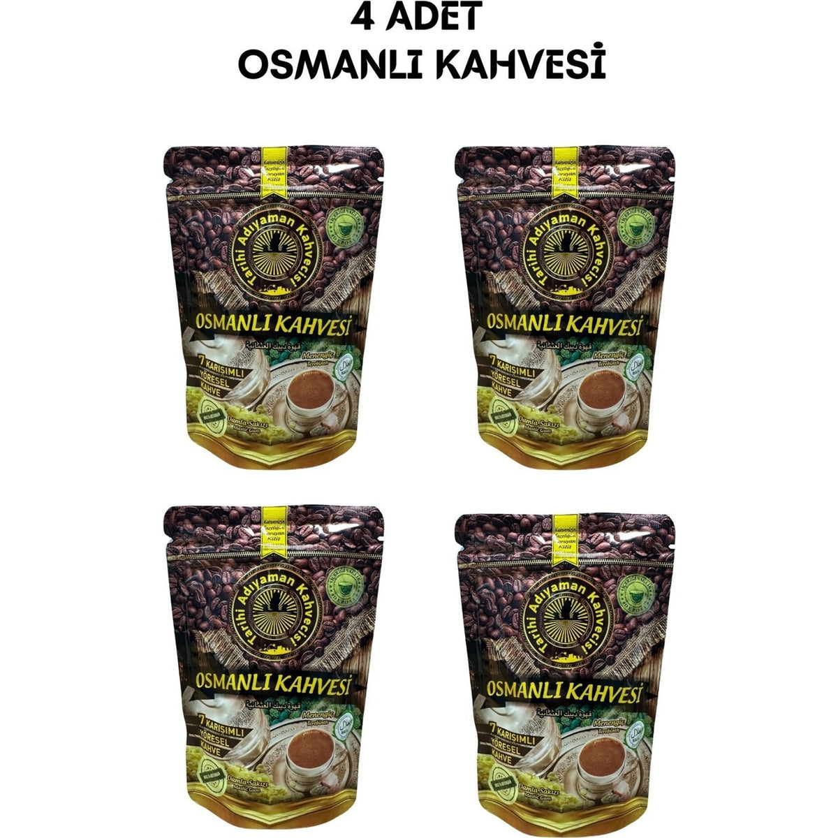 Historical Adiyaman Coffee House Ottoman 7 Blend Regional Coffee 4 x 200 gr - MALLTURK