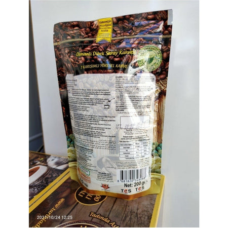 Historic Adiyaman Coffee House: 5 Packs of Adiyaman Dibek Coffee with Mastic Gum, 200 gr - MALLTURK